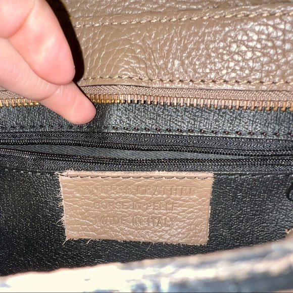 BORSE IN PELLE • Genuine Leather • Made In Italy • Crossbody Purse • Brown/Tan - Picture 4 of 16